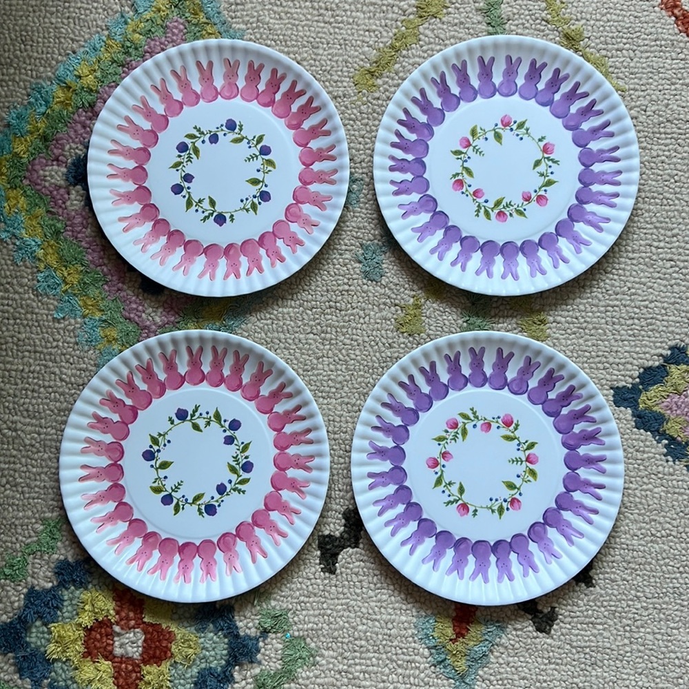 Peeps Easter Bunny “Paper” Melamine Plates